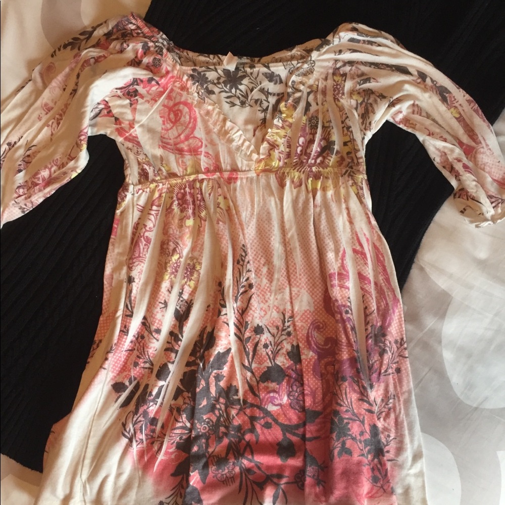 Kiddo | Pink Floral 3/4 Sleeve Girl's Top